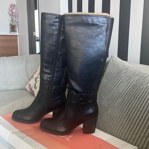 Leather high boots brand new in box